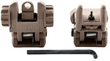 Polymer Picatinny Flip-up A Pair Front&Rear Combo Sights Dual Aperture Tan