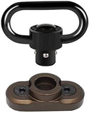 M-LOK QD Sling Swivel with Brown Rail Adaptor for M-LOK Handguard (Brown)