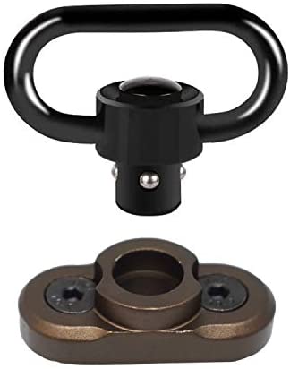 M-LOK QD Sling Swivel with Brown Rail Adaptor for M-LOK Handguard (Brown)