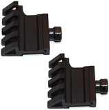 2 PC 45 Degree Offset Picatinny /Weaver Rail Mount Offset Side Rail