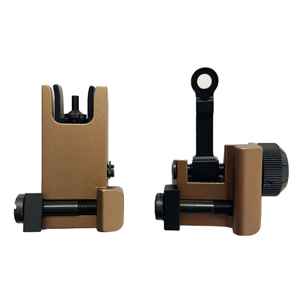 Flip-up Front & Rear Combo Iron Sights Back up Sight Set(Tan)