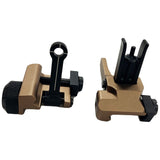 Flip-up Front & Rear Combo Iron Sights Back up Sight Set(Tan)