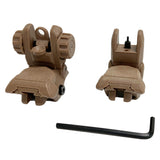 Polymer Flip up Backup Sight Front and Rear Sight 20mm Rail