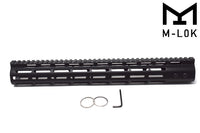 AR15 15" Slim M-LOK Handguard Rail One Piece Free Float with 6 Screws