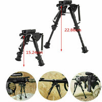 Pivot Tilting Rifle Bipod 6" to 9" Spring Return Hunting Bipod