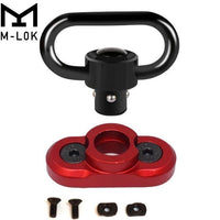 M-LOK QD Sling Swivel with Red Rail Adaptor for M-LOK Handguard (Red)