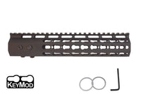 AR15 10" Slim Keymod Handguard Rail One Piece Free Float with 6 Screws