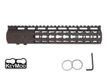 AR15 10" Slim Keymod Handguard Rail One Piece Free Float with 6 Screws